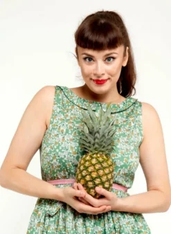 Flash Sale PRE LOVED - Iris Pinafore Dress - Pinapple print Women Dresses