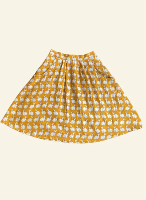 Sale PRE LOVED - Marilyn Skirt - Mustard Rabbit Women Dresses