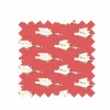 Sale Red Ducks Fabric - Organic Cotton Twill Fabric By The Metre