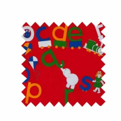 Best Sale Remnant - 107cm - ABC Primary Print Fabric - Cotton Fabric Remnants
