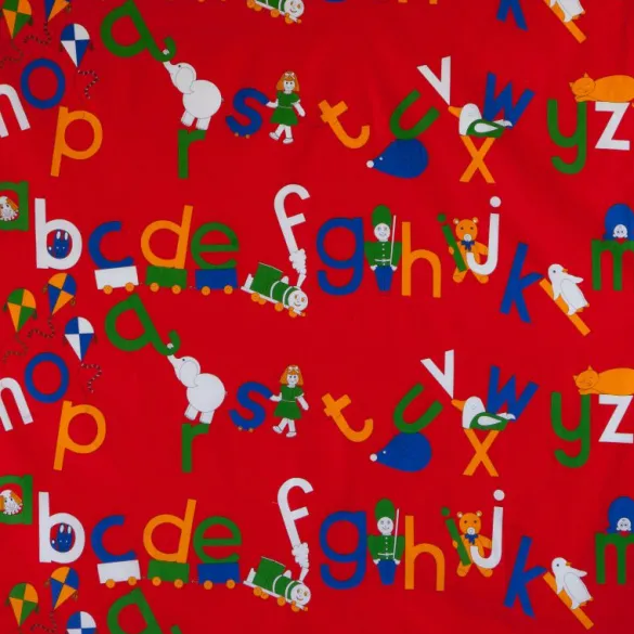 Best Sale Remnant - 107cm - ABC Primary Print Fabric - Cotton Fabric Remnants