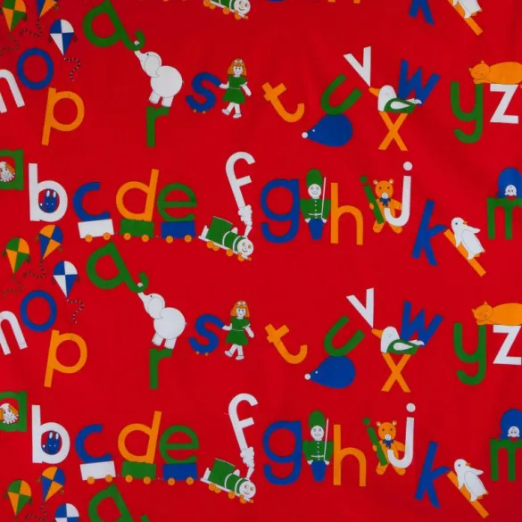 Shop Remnant - 1.8m - ABC Primary Print Fabric - Cotton Fabric Remnants