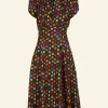 Fashion Rita - Black Buttons Dress Women Dresses