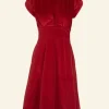Flash Sale Rita - Claret Velvet Dress Women Dresses