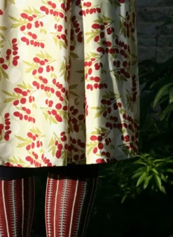 New Rita - Cream Damson Dress Women Dresses