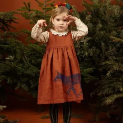 New Rosie Children's Dress - Rust Fox | Linen Kids Children's Dresses