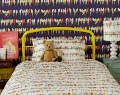 Flash Sale Single Duvet Cover - Ivory Budgies Kids Children's Homeware