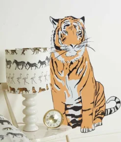 Best Sitting Up Tiger Wall Sticker Kids Children's Homeware