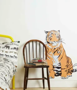 Best Sitting Up Tiger Wall Sticker Kids Children's Homeware