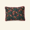 Fashion Small Cushion Cover - Forest Green Robin Cushion Covers