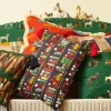 Shop Small Cushion Cover - Navy Thermos Flasks Cushion Covers