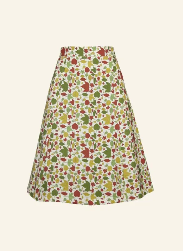 Flash Sale Sylvia - Autumn Leaves Skirt - 100% Tencel Women Skirts