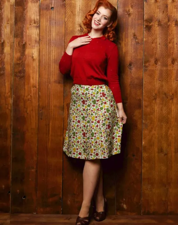 Flash Sale Sylvia - Autumn Leaves Skirt - 100% Tencel Women Skirts