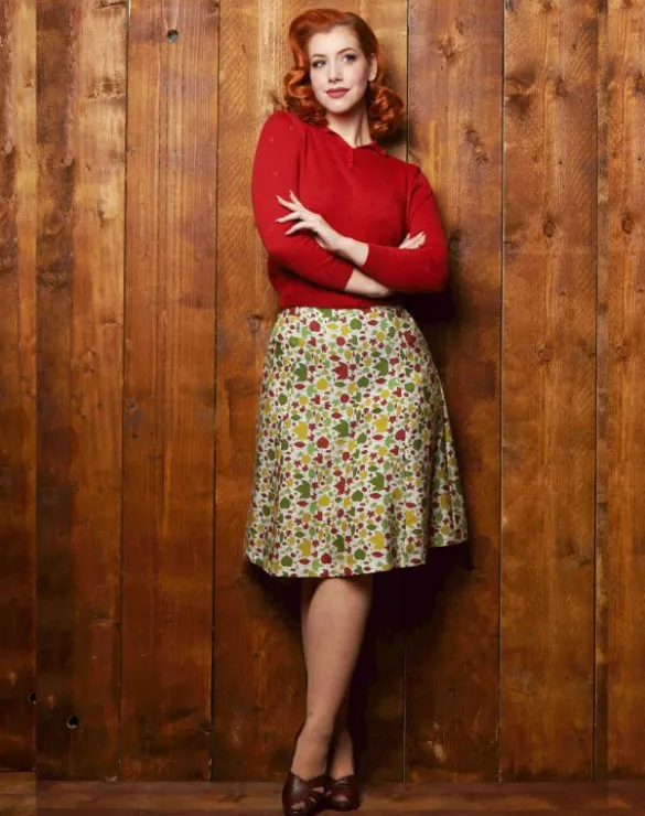 Flash Sale Sylvia - Autumn Leaves Skirt - 100% Tencel Women Skirts