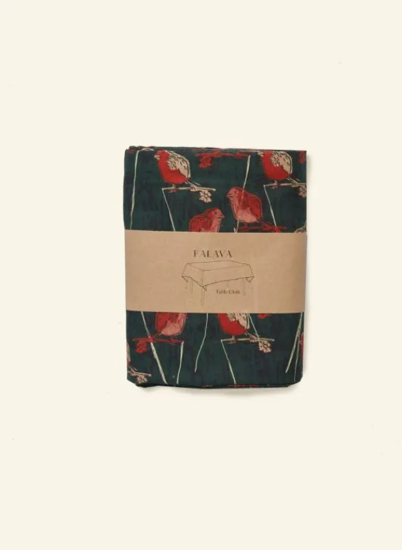 Discount Table Cloth - Forest Green Robin Dining