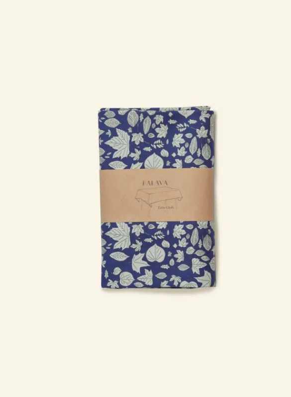 Flash Sale Table Cloth - Navy Autumn Leaves Dining