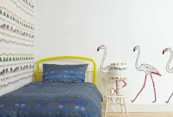 Online Three Flamingos Wall Sticker Kids Children's Homeware