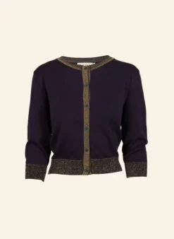 Discount Vera Cardigan - Navy Sparkly Women Knitwear