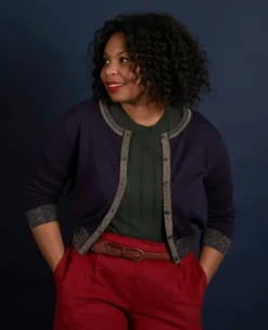 Discount Vera Cardigan - Navy Sparkly Women Knitwear