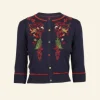 Flash Sale Vera Embroidered Cardigan - Navy Berries Women Knitwear