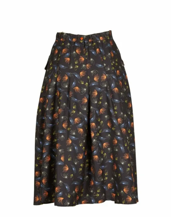 Cheap Veronica Skirt - Black Fireworks - 100% Tencel Women Skirts