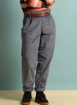 Sale Wilma - Chalk Blue Corduroy Trousers Women Trousers
