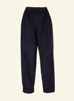 New Wilma - Navy Corduroy Trousers Women Trousers