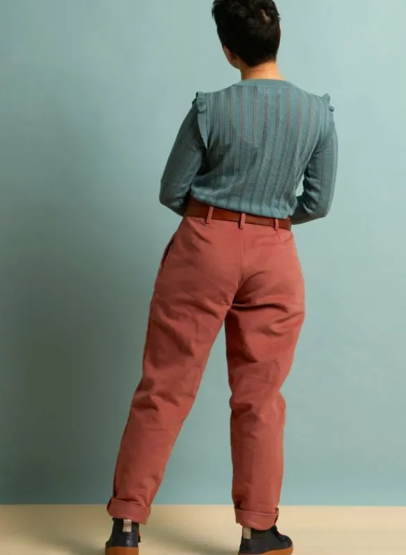 Store Wilma Trousers - Pink Moleskine Women Trousers
